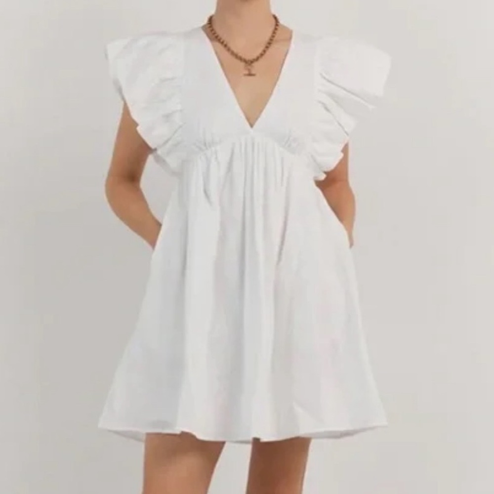 Entro white Ruffle Dress